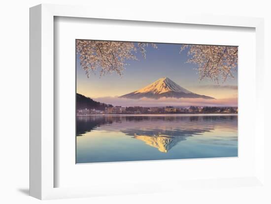 Japan, Yamanashi Prefecture, Kawaguchi Ko Lake and Mt Fuji-Michele Falzone-Framed Photographic Print