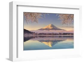 Japan, Yamanashi Prefecture, Kawaguchi Ko Lake and Mt Fuji-Michele Falzone-Framed Photographic Print