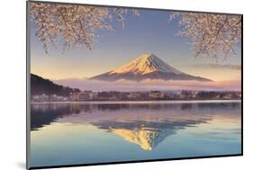 Japan, Yamanashi Prefecture, Kawaguchi Ko Lake and Mt Fuji-Michele Falzone-Mounted Photographic Print