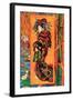 Japanaiserie: Oiran-Vincent van Gogh-Framed Art Print