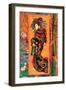 Japanaiserie: Oiran-Vincent van Gogh-Framed Art Print