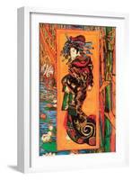 Japanaiserie: Oiran-Vincent van Gogh-Framed Art Print