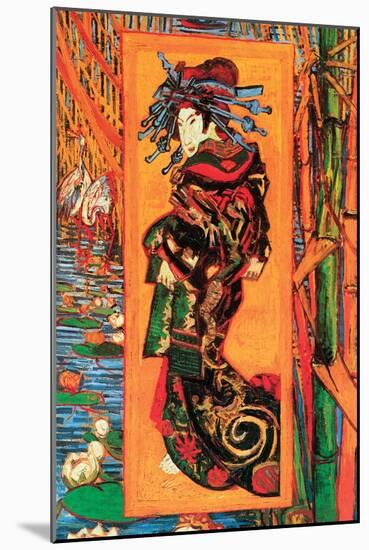 Japanaiserie: Oiran-Vincent van Gogh-Mounted Art Print