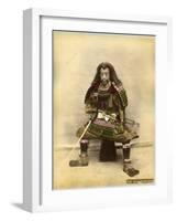 Japanese Actor in the Costume of a Samurai Warrior-null-Framed Photographic Print