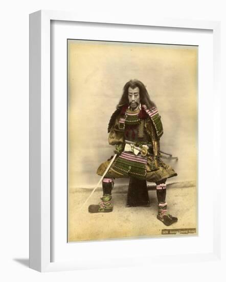 Japanese Actor in the Costume of a Samurai Warrior-null-Framed Photographic Print