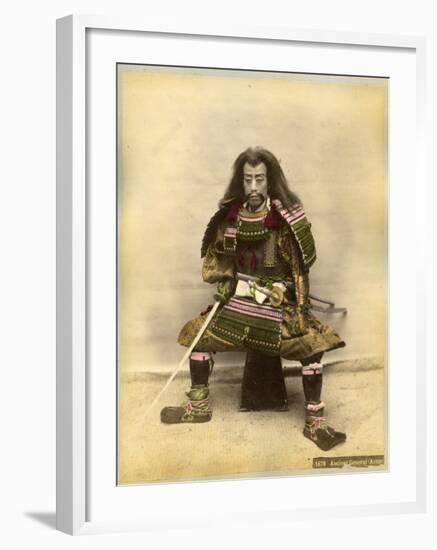 Japanese Actor in the Costume of a Samurai Warrior-null-Framed Photographic Print