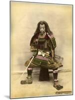 Japanese Actor in the Costume of a Samurai Warrior-null-Mounted Photographic Print