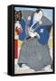 Japanese Actor in Traditional Kimono with Fan-Utagawa Toyokuni-Framed Stretched Canvas