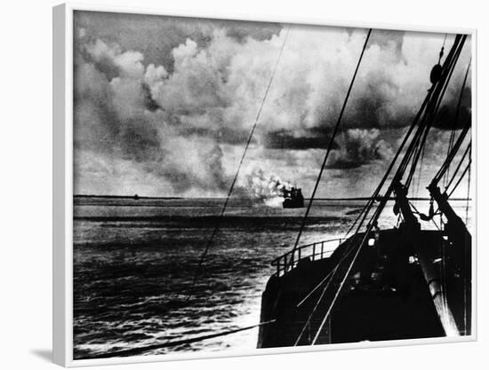 Japanese Air Raid on Port Darwin, 1942-null-Framed Photographic Print