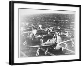 Japanese Aircraft Carrier 'Akagi', Flagship of Admiral Nagumo, Pearl Harbor, 7th December, 1941-Japanese Photographer-Framed Photographic Print