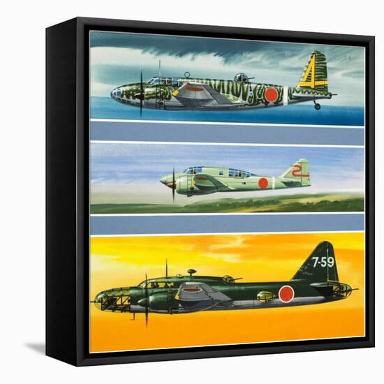 Japanese Aircraft of World War Two-Wilf Hardy-Framed Stretched Canvas