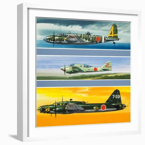 Japanese Aircraft of World War Two-Wilf Hardy-Framed Giclee Print