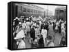 Japanese-American Internees Waiting to Board Train to Santa Anita, Los Angeles, c.1942-null-Framed Stretched Canvas