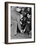 Japanese-American Soldiers of the 442nd Regiment in Game of Galloping Dominoes-null-Framed Photo