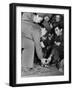 Japanese-American Soldiers of the 442nd Regiment in Game of Galloping Dominoes-null-Framed Photo