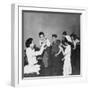 Japanese Americans queue for inoculation before internment after the bombing of Pearl Harbor, 1942-Dorothea Lange-Framed Photographic Print