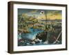 Japanese Army Destroys Bridge in China-null-Framed Art Print