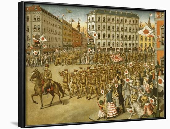 Japanese Army Marches into Vladivostok-null-Framed Art Print