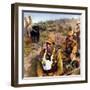 Japanese Army War Veteran Carrying The Ashes Of A Fellow Soldier Killed In Action (China 1938)-null-Framed Art Print