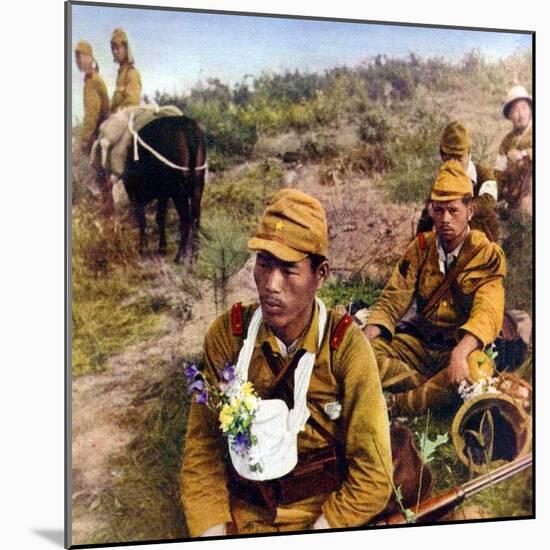 Japanese Army War Veteran Carrying The Ashes Of A Fellow Soldier Killed In Action (China 1938)-null-Mounted Art Print