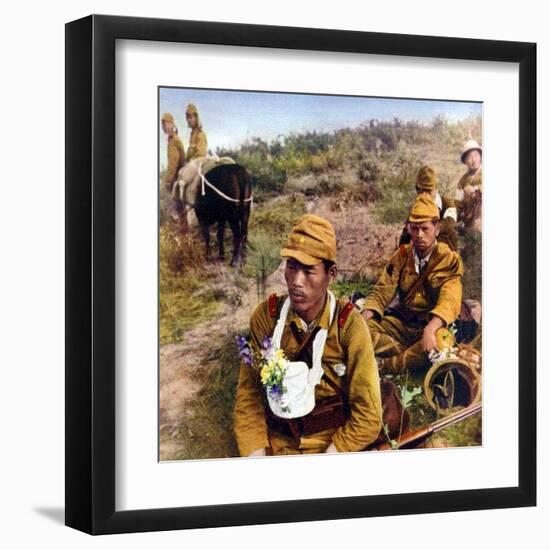 Japanese Army War Veteran Carrying The Ashes Of A Fellow Soldier Killed In Action (China 1938)-null-Framed Art Print