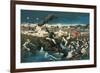 Japanese Attack Boxers at Wall City Tianjin-null-Framed Premium Giclee Print