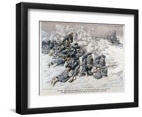 Japanese Attack on a Hospital Train Near Port Arthur, Manchuria, Russo-Japanese War, 1904-null-Framed Giclee Print