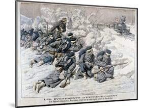 Japanese Attack on a Hospital Train Near Port Arthur, Manchuria, Russo-Japanese War, 1904-null-Mounted Giclee Print