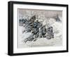 Japanese Attack on a Hospital Train Near Port Arthur, Manchuria, Russo-Japanese War, 1904-null-Framed Giclee Print