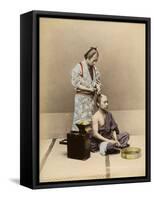 Japanese Barber-null-Framed Stretched Canvas