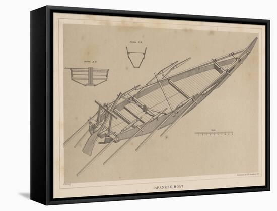 Japanese Boat, 1855-Miner Kilbourne Kellogg-Framed Stretched Canvas