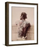 Japanese Bridegroom's Tattoos, c.1880-null-Framed Giclee Print