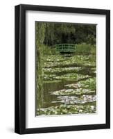 Japanese Bridge and Lily Pond in the Garden of the Impressionist Painter Claude Monet, Eure, France-David Hughes-Framed Photographic Print