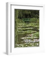 Japanese Bridge and Lily Pond in the Garden of the Impressionist Painter Claude Monet, Eure, France-David Hughes-Framed Photographic Print