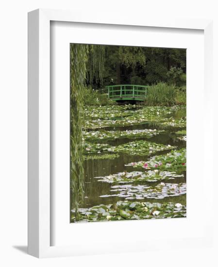 Japanese Bridge and Lily Pond in the Garden of the Impressionist Painter Claude Monet, Eure, France-David Hughes-Framed Photographic Print