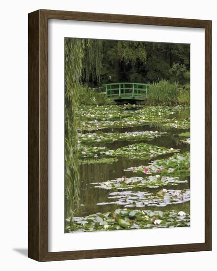 Japanese Bridge and Lily Pond in the Garden of the Impressionist Painter Claude Monet, Eure, France-David Hughes-Framed Photographic Print