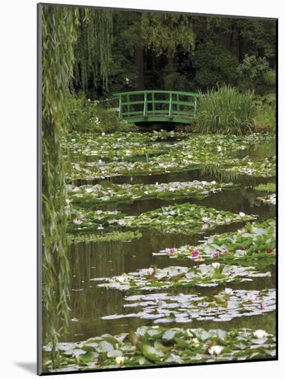 Japanese Bridge and Lily Pond in the Garden of the Impressionist Painter Claude Monet, Eure, France-David Hughes-Mounted Photographic Print