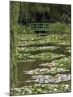 Japanese Bridge and Lily Pond in the Garden of the Impressionist Painter Claude Monet, Eure, France-David Hughes-Mounted Photographic Print