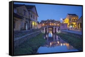 Japanese Bridge at Dusk, Hoi an (Unesco World Heritage Site), Quang Ham, Vietnam-Ian Trower-Framed Stretched Canvas