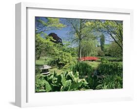 Japanese Bridge, Heale House Gardens, Middle Woodford, Wiltshire, England, United Kingdom-Chris Nicholson-Framed Photographic Print