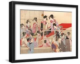 Japanese Brothel Tokyo-null-Framed Art Print