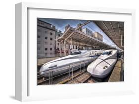 Japanese Bullet Trains-null-Framed Art Print