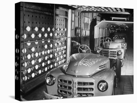 Japanese Cars on Assembly Line at Toyota Motors Plant-Margaret Bourke-White-Stretched Canvas