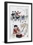 Japanese Cartoon, 1895-Kiyochika Kobayashi-Framed Giclee Print