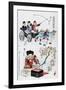 Japanese Cartoon, 1895-Kiyochika Kobayashi-Framed Giclee Print