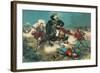 Japanese Cavalry Engages Boxers at Walled City-null-Framed Premium Giclee Print