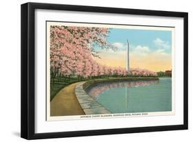 Japanese Cherry Blossoms, Riverside Drive-null-Framed Art Print