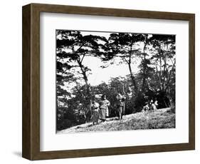 Japanese Children Playing with Bows, Korea, 1900-null-Framed Premium Giclee Print