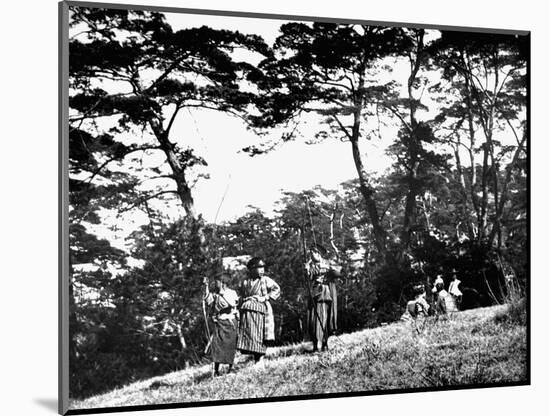 Japanese Children Playing with Bows, Korea, 1900-null-Mounted Premium Giclee Print