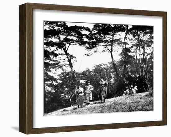 Japanese Children Playing with Bows, Korea, 1900-null-Framed Giclee Print